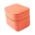 thumbnail image 3 of Caja de reloj individual, caja de reloj de pulsera portátil de cuero PU, regalo elegante, práctico cierre de cremallera para hombres, Estuche de Viaje Naranja, 3 of 10