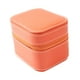 thumbnail image 3 of Caja de almacenamiento para relojes, estuche de exposición para relojes de pulsera, regalo, portátil, compacto, elegante con forro suave para mujeres Naranja, 3 of 8