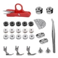 thumbnail image 1 of 27pcs Industrial Flat Bed Sewing Machine Accessories Regular Spare Parts Tool Set, 1 of 12