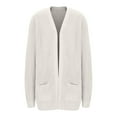 thumbnail image 5 of ATOYSOY Womens Oversized Cardigans Soft Knit Cardigan Sweater with Pockets White XL, 5 of 6