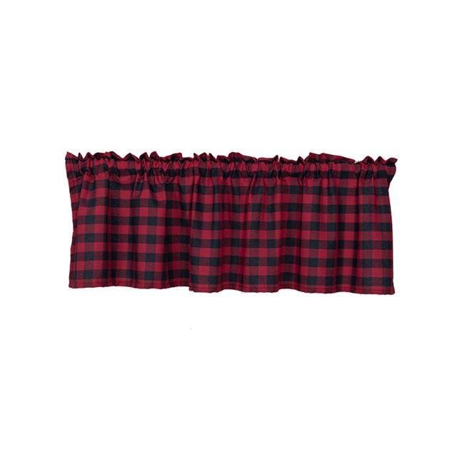 Valance Curtain Plaid Curtains Home Decoration Weave Lattice Kitchen Modern Minimalist Style Bathroom Window Drapery