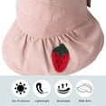 thumbnail image 3 of Sombrero de 54-58cm con circunferencia ajustable, sombrero vacío de verano para mujer, sombrero plegable de ala grande, bonito parasol de fruta, sombrero protector solar, 3 of 5