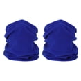 thumbnail image 1 of Unique Bargains Winter Neck Warmer, 2 Pack Drawstring Warm Face Scarf Windproof Neck Gaiter, Blue, 1 of 7