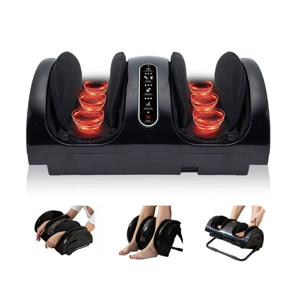 Snailax Masseur de Pieds avec Chaleur, Pétrissage, Rouleau, Masseur de Mollets, Shiatsu, Cadeaux pour la Fête des Pères