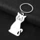 thumbnail image 4 of Llavero metálico con forma de gato, colgante decorativo para regalo., 4 of 7