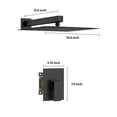 thumbnail image 5 of Logmey Matte Black Rainfall Shower Set 10 inch Square Rain Shower with Mixed Valve Wall Mount, 5 of 9