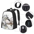 thumbnail image 3 of Balery Running White Horses Backpack for Men and Women - Durable 600D Oxford Cloth -Large Capacity, Water-Resistant School, Travel, and Hiking Bag, 3 of 7