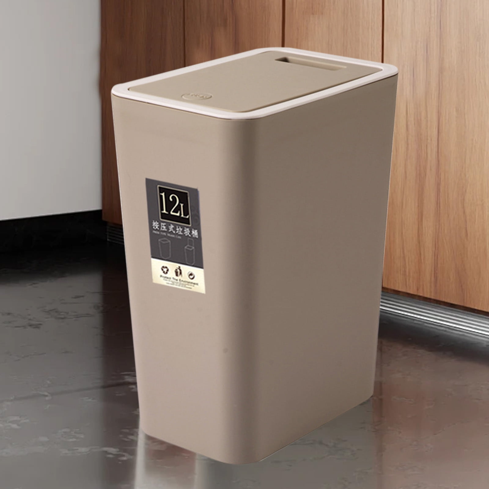 Miogawg Bathroom Trash Can With Lid, Slim Garbage Can, Small Trash Bin Waste Basket For Kitchen, Bedroom, Living Room, Office