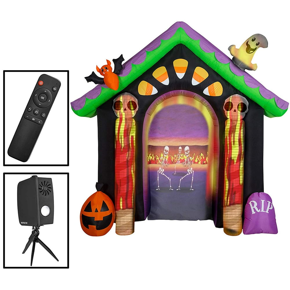 Gemmy 8.6 Feet Tall Living Projection Halloween House Archway