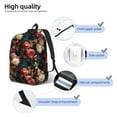 thumbnail image 5 of Balery Rose Flowers Vintage Canvas Backpack for Men and Women - Large Capacity, Durable Travel Laptop Bag for School, Work, Hiking, and Outdoor Activities, 5 of 7
