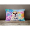 thumbnail image 4 of Great Pyrenees Hippie Dawg Fabric Decorative Pillow 12 in x 16 in, 4 of 4