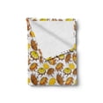 thumbnail image 2 of Umbrella Soft Flannel Fleece Throw Blanket, Striped Parasols with Bent Crook Handles in Earth Tones Cartoon Style, Cozy Plush for Indoor and Outdoor Use, 60" x 80", Brown Yellow Orange, by Ambesonne, 2 of 6