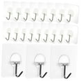 thumbnail image 4 of ROSENICE 20Pack Removable Hooks Wall Hook for Laundry Punch Free Design Transparent, 4 of 8
