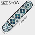 thumbnail image 3 of Yayeee Double Oven Mitt Kitchen Heat Resistant Baking 35" x7" Quilted Glove, Blue Mosaic Pattern, 3 of 6