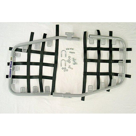 DG Performance 54-6405 Steel Nerf Bars - Silver Bar - Black Web