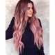 thumbnail image 4 of Pelucas rosadas largas coloridas para la peluca sintética natural de Ombre del pelo de las mujeres con las raíces oscuras, 4 of 5