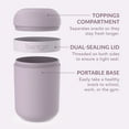thumbnail image 5 of Bentgo Snack Cup - Reusable Snack Container with Leak-Proof Design, Toppings Compartment, and Dual-Sealing Lid, Portable & Lightweight for Work, Travel, Gym - Dishwasher Safe (Orchid), 5 of 7