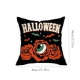 thumbnail image 3 of Halloween Throw Pillow Cover Festive Home Decor Cover for Sofas Chairs Beds 18x18 Linen Cushion Case by OVFUIZ, 3 of 6