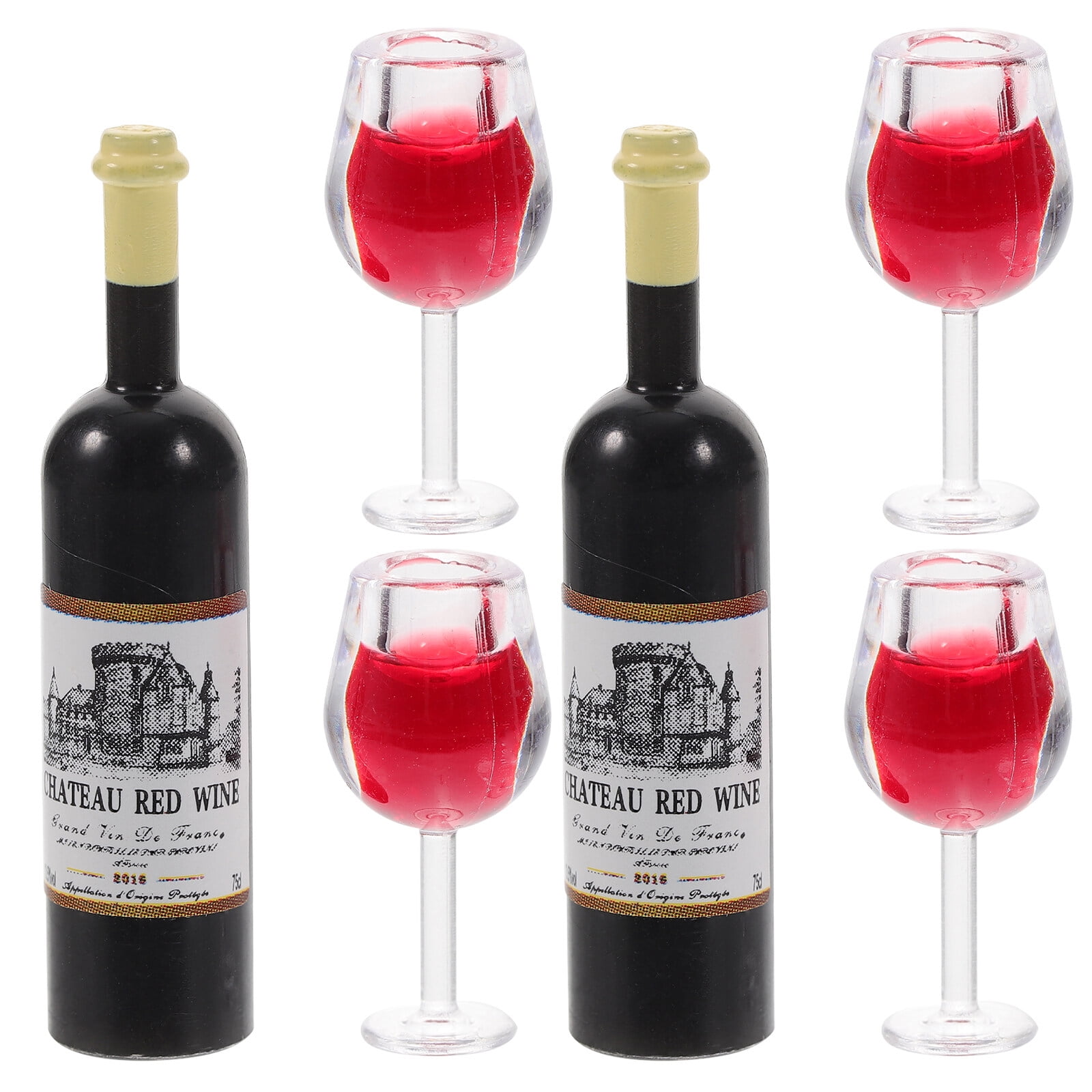 Mini bottles of wine 2 Sets Miniature Wine Bottles Cups Mini Bottle