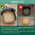 thumbnail image 3 of Air Fryer Paper Liners, 100 Pieces Parchment Paper, Disposable Microwave Paper Liners for Air Fryer, 3 of 5