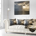 thumbnail image 2 of Designart Beautiful Cloudy Sunset at Australia Beach - Seashore Throw Pillow - 16x16, 2 of 4