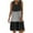 Black, variant on Lolmot Casual Dresses for Women 2023 Trendy Fashion Loose Stripe Dot Patchwork V-Neck Sleeveless Dress Sundress
