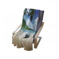 thumbnail image 4 of Beach Soft Flannel Fleece Throw Blanket, Boat on the Beach Mahe Island Lagoon Seychelles Exotic Shoreline Image, Cozy Plush for Indoor and Outdoor Use, 50" x 70", Blue Green Sand Brown, by Ambesonne, 4 of 6