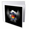 Germany soccer ball with crest team football German 6 Greeting Cards with envelopes gc-159468-1