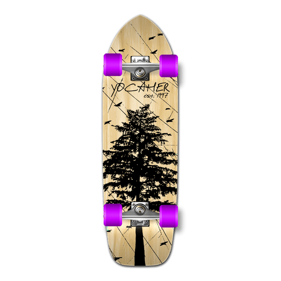 Yocaher Old School Longboard Complete - In the Pines Natural