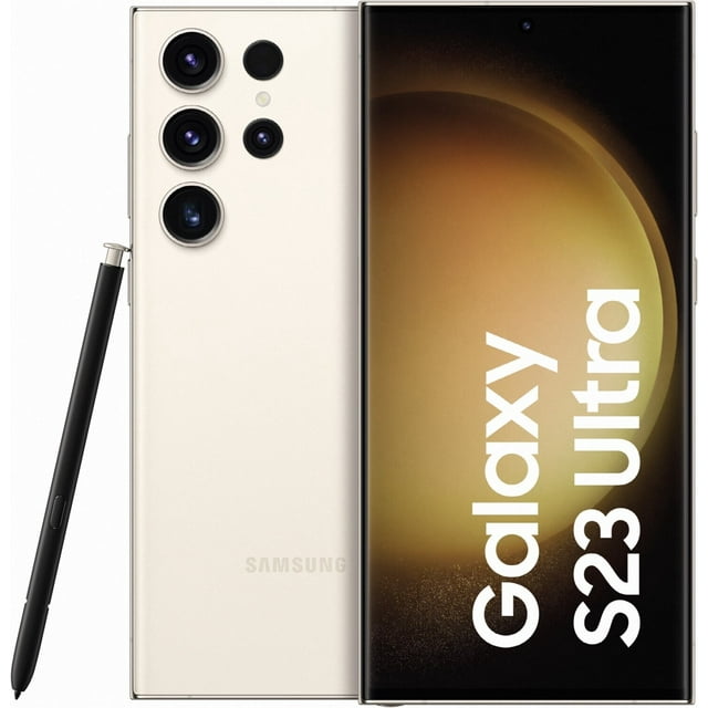 Refurbished Samsung Galaxy S23 Ultra 5G - 256GB – Cream – 200MP Quad Rear & 12MP Front Camera - Fully Unlocked Smartphone - Excellent Condition