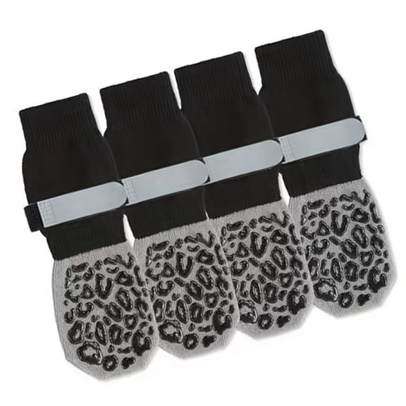 Dog Socks With Anti Chew Straps Slip Resistant Cotton Booties Shoes