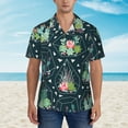 thumbnail image 2 of Kll Men'S Hawaiian Shirt Short Sleeve Button Down Beach Shirts-Cactus 2, 2 of 7