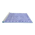 thumbnail image 2 of Ahgly Company Machine Washable Indoor Round Oriental Blue Modern Area Rugs, 3' Round, 2 of 4