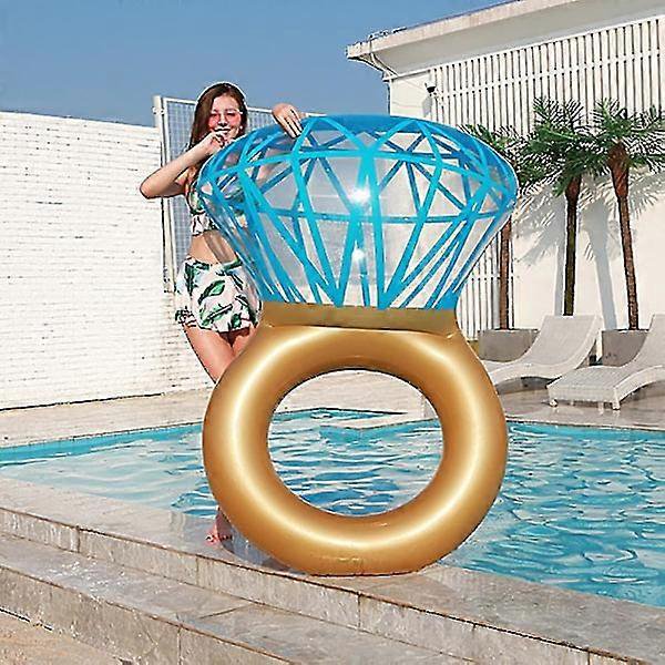 Diamond Ring & Heart Inflatable Swimming Pool Float Raft, For Engagement Water Party Lounge Beach Toy Photo Props Adults Kids -cdsx