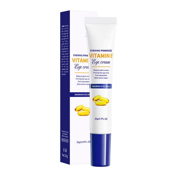 Dark Circles Under Eye Treatment,Eye Cream for Puffiness and Bags Under Eyes,Evening Primrose Eye Cream 20ml - Vitamin E, Firming Moisturizing(Multicolorwhite)