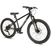 Ozark Trail 24 M.1 Mountain Bicycle, 8 Speed, Black, Fits Riders 4'6 - 5'6, Teen, Unisex