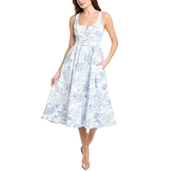 Cinq à Sept womens Garden Toile Ebba Maxi Dress, 4, White