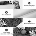 thumbnail image 6 of Black Grey Flowers Outdoor Rug for Patio/Deck/Porch, Non-Slip Large Area Rug 3 x 5 Ft, Modern Abstract Blooms Floral Indoor Outdoor Rugs Washable Area Rugs, Reversible Camping Rug Carpet Runner, 6 of 8