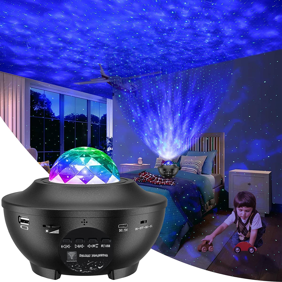 LED Night Light Star Projector Galaxy Projector Star Projector with USB