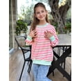 thumbnail image 4 of Arshiner Girls Oversized Crewneck Sweatshirt Kids Long Sleeve Pullover Tops Fall Casual Clothes Kids, 4 of 6