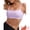 Light Purple, variant on Square Neck Wirefree Padded Push-Up Athletic Bra M White