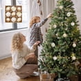thumbnail image 1 of Set de adornos navideños a prueba de fracturas de 9 piezas - bolas de decoración de plástico blanco de 2,36" para decoración de árbol y mesa para fiesta navideña, 1 of 6