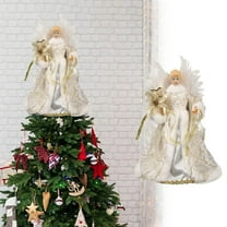 Twfbrm Angel Christmas Tree Topper Christmas Tree Ornament Figurine Tree Topper Christmas Tree Decor Tree Doll Ornament for Home Indoor Home Decor Xmas New Year Party Christmas Party Favor