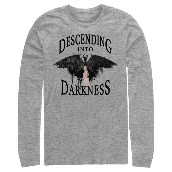 Men's Maleficent: Mistress of All Evil Descending  Long Sleeve Shirt Athletic Heather 2X Large