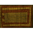 thumbnail image 1 of Ahgly Company Machine Washable Indoor Rectangle Oriental Yellow Modern Area Rugs, 4' x 6', 1 of 4