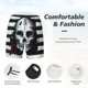 thumbnail image 3 of Balery Watercolor Skull Bañador para hombre, shorts de playa de secado rápido con entrepierna y forro de compresión-Large, 3 of 6
