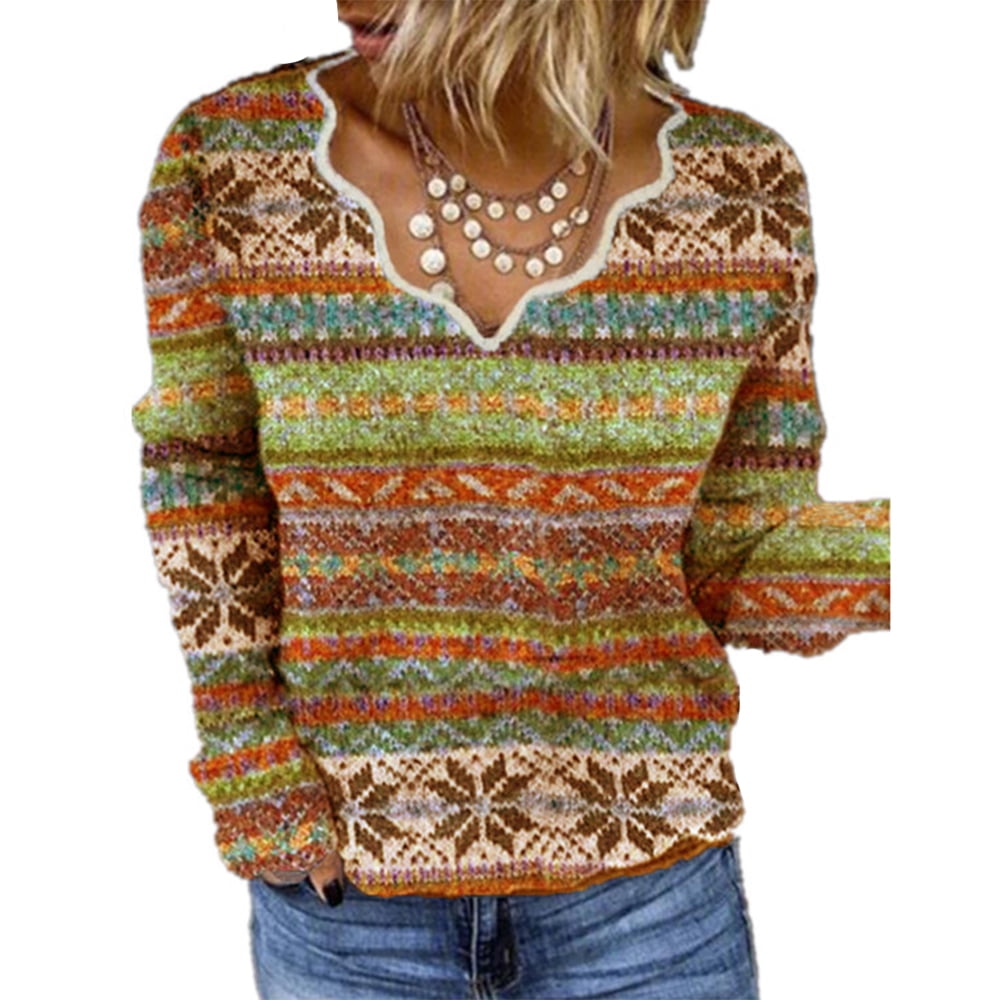 Women's Knit Pullover Sweater Cozy Round Neck For Women Everyday Winter Style With Soft Knit Texture