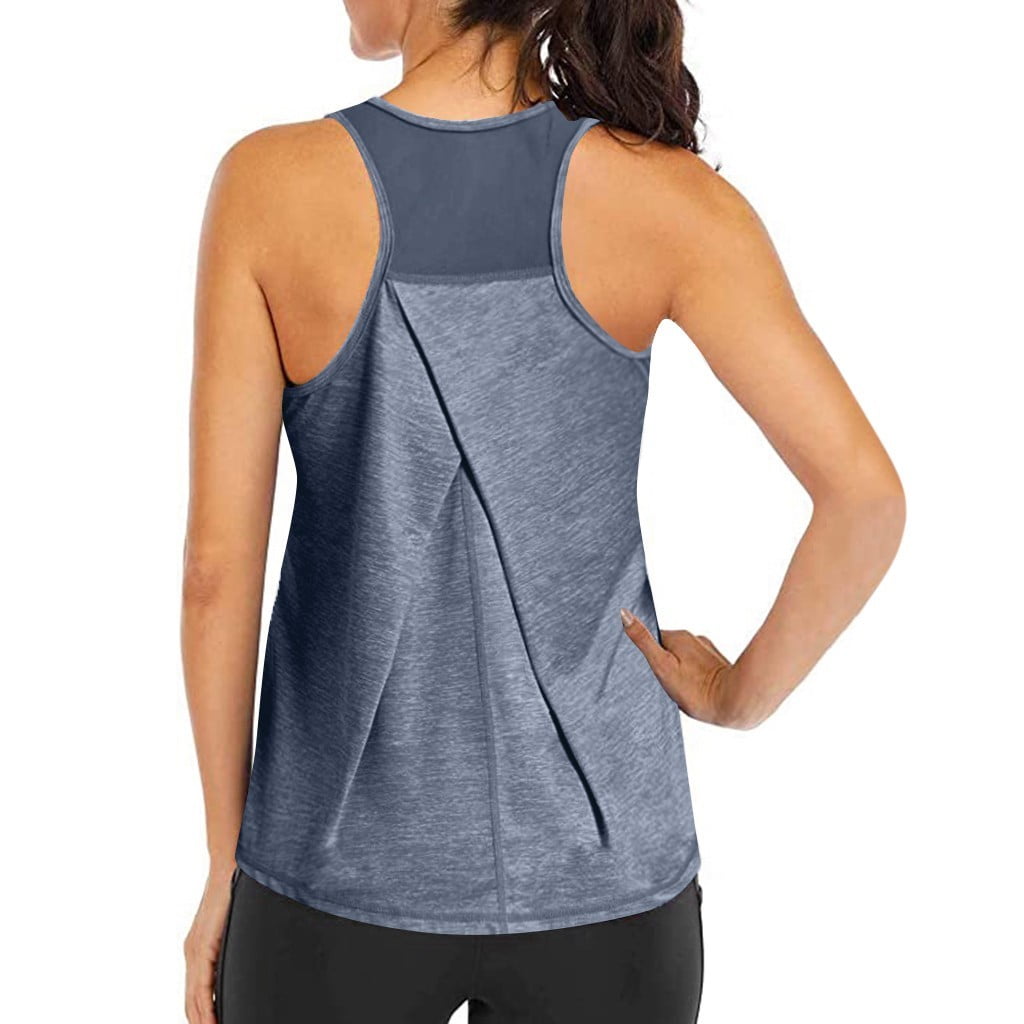 Womens Workout Tops Yoga Tops Athletic Shirts Gym Racerback Tank Top for Women