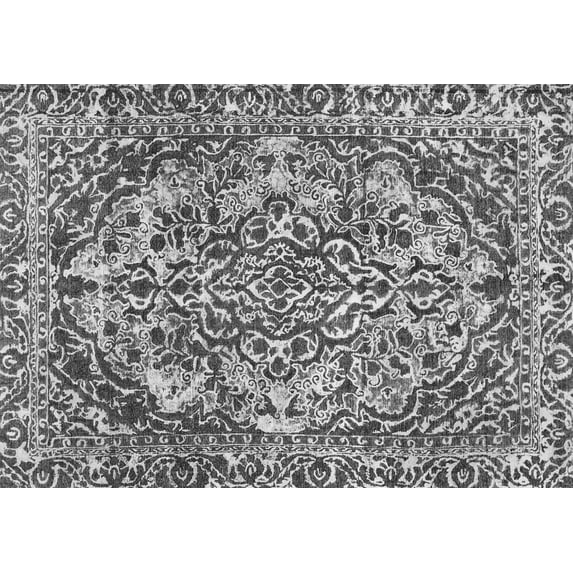 Ahgly Company Indoor Rectangle Abstract Gray Modern Area Rugs, 3' x 5'