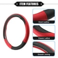 thumbnail image 4 of Car Steering Wheel Cover, 14.17" Interior Steering Wheel Handle Protective Cover Universal for Car Truck SUV Automotive Faux Leather Red, 4 of 7